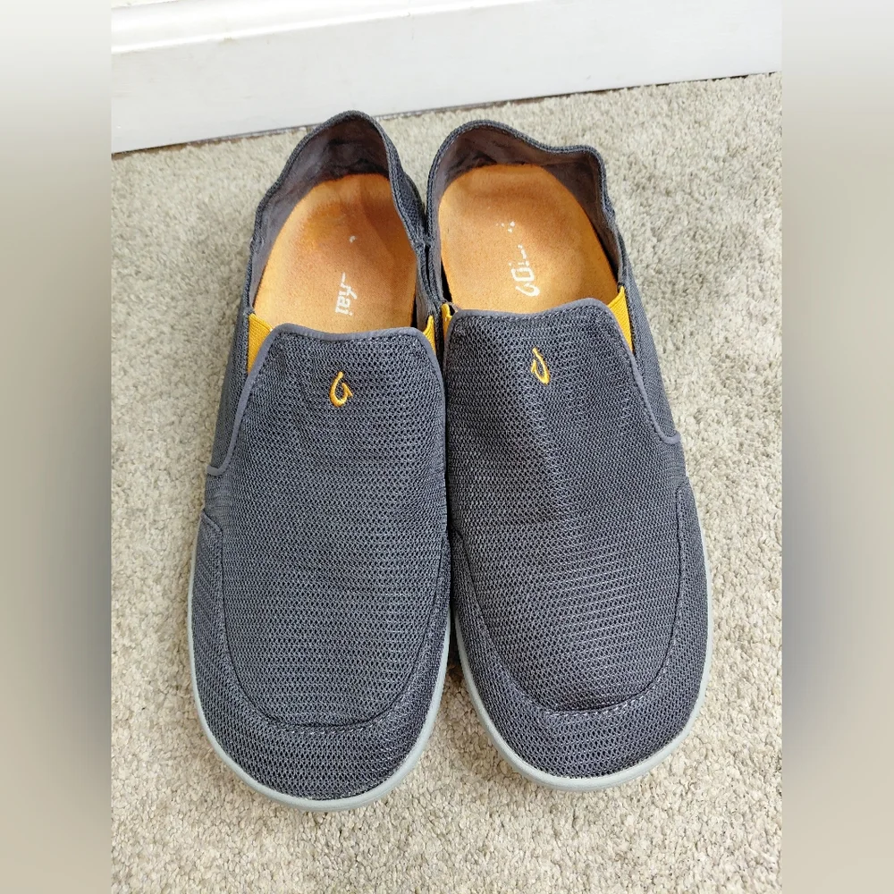 Olukai Men's 11.5M Gray Slip-On Shoes